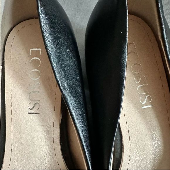Ecosusi • Square Toe Vintage Pumps with Bow - Picture 2 of 8